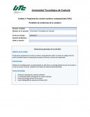 Unidad 2. Programación control numérico computarizado (CNC) Portafolio de evidencias de la unidad 2