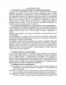 Concepto de representación y único campo en que se puede aplicar