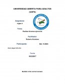 Realizar diversos ejercicios