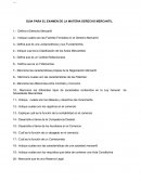UNA GUIA PARA EL EXAMEN DE LA MATERIA DERECHO MERCANTIL