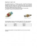 En la práctica aprendimos la ubicación y la forma que tienen los sensores de temperatura de masa de aire y del refrigerante del motor, como lo podemos identificar pues tienen similitudes por u forma de afuera pero una vez sacando los no damos cuenta que