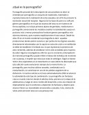 Ciencias ¿Qué es la pornografía?