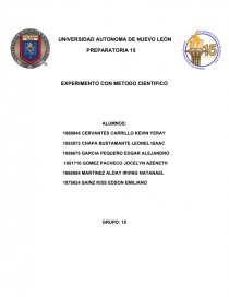 EXPERIMENTO CON METODO CIENTIFICO. Página 1