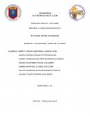 ESPAÑOL II: COMPOSICION ESCRITA ACTIVIDAD DE METACOGNICION