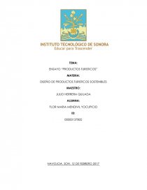 ENSAYO “PRODUCTOS TURISTICOS”. Página 1