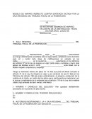 MODELO DE AMPARO INDIRECTO CONTRA SENTENCIA DICTADA POR LA SALA REGIONAL DEL TRIBUNAL FISCAL DE LA FEDERACIÓN.