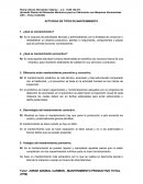 Actividad de tipos de mantenimiento