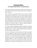 Principios de Autonomía, Beneficencia y No Maleficencia