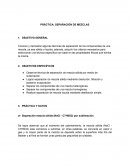 PRÁCTICA: SEPARACIÓN DE MEZCLAS. Conocer y demostrar algunas técnicas de separación