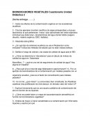BIOINDICADORES VEGETALES Cuestionario Unidad Didáctica 2