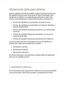 Odontologia. TÉCNICAS DE CEPILLADO DENTAL