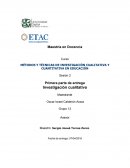 MÉTODOS Y TÉCNICAS DE INVESTIGACIÓN CUALITATIVA Y CUANTITATIVA EN EDUCACIÓN