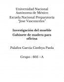 Investigación del mueble Gabinete de madera para oficina