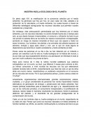 NUESTRA HUELLA ECOLOGICA EN EL PLANETA
