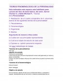 TEORÍAS FENOMENOLÓGICA DE LA PERSONALIDAD