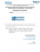 PROGRAMA DE FORMACIÓN COMPLEMENTARIA PARA ACTORES DEL SISTEMA EDUCATIVO PLURINACIONAL – PROFOCOM-SEP