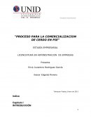 Proceso para la comercializacion de cerdo en pie