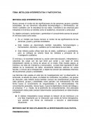 Metodologia interpretativa y participativa