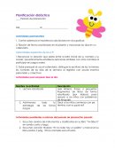 PLANIFICACION DIDACTICA PREESCOLAR.