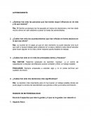 ¿Quiénes han sido las personas que han tenido mayor influencia en mi vida y de qué manera?