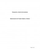 Planeación y Control de Inventarios Determinación del Tamaño Óptimo a Ordenar