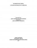 CATÁLOGO DE PRODUCTOS Y/O SERVICIOS DOCUMENTACIÓN LABORAL