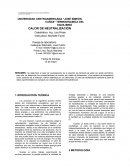 CALOR DE NEUTRALIZACIÓN . DETERMINACIÓN DE LAS CONCENTRACIONES DE LAS SOLUCIONES A UTILIZAR