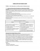 TEMA 1: Introducción a la Dirección de Operaciones