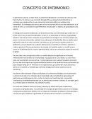 Concepto de patrimonio. El patrimonio cultural