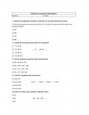 Práctica de evaluación de Matemáticas