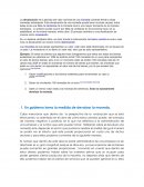 La devaluación es la pérdida del valor nominal de una moneda