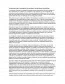 La importancia de la investigación de mercados en las decisiones de marketing