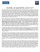 Fsacebook un espejo del Alma.