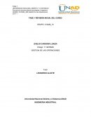 Revisión inicial gestión de las operaciones