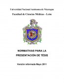 RESUMEN DE NORMAS PARA PRESENTAR TRABAJOS ESCRITOS PROTOCOLO E INFORME FINAL