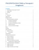 Psciopatologia: Alteracions de la percepció