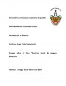 Ensayo sobre el libro “Contrato Social de Jacques Rossseau”