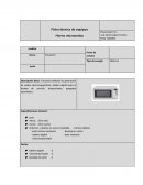 Ficha técnica de equipos Horno microondas