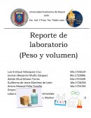 Práctica en el laboratorio. En la práctica que realizamos en el laboratorio, pesamos lo siguiente