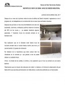 REPORTE DE VISITA DE OBRA: NAVE DE DISEÑO INDUSTRIAL