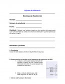 Informe de laboratorio Enzimas de Restricción