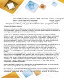 Caso para ser analizado por el grupo de acuerdo a los ítems que aparecen al final