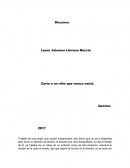 Discurso de metodo. Carta a un niño que nunca nació