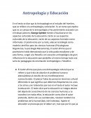 Antropología y Educación