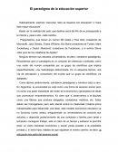 Paradigma de la educacion superior