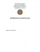 LABORATORIO DE QUIMICA DETERMINACIÓN DE LA DUREZA DEL AGUA