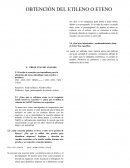 OBTENCIÓN DEL ETILENO O ETENO