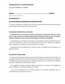 Eje temático N° 1: LA EVOLUCIÓN DEL PENSAMIENTO ADMINISTRATIVO