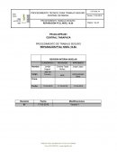 El Objetivo general de este documento es presentar una descripción de trabajo seguro del proceso de “PT 22, Nivel 16.50”, en las instalaciones pertenecientes a ENDESA.