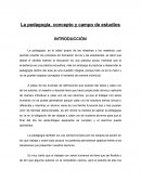 La pedagogía, concepto y campo de estudios